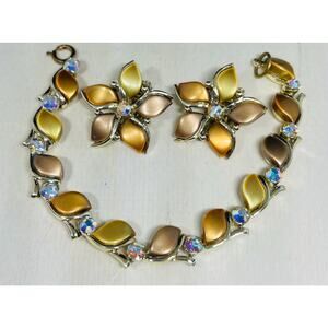 Karu bracelet, karu earrings, karu jewelry, jewelry set, vintage bracelet